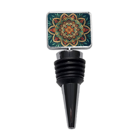 Mandala Colorful Floral Pattern Wine Bottle Stopper