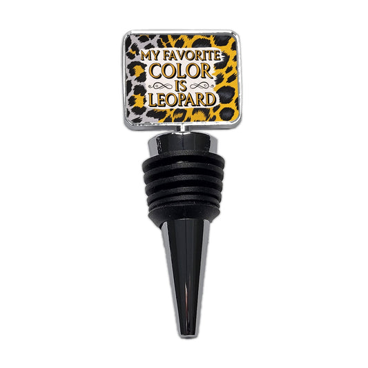 My Favorite Color Is Leopard Funny Wine Bottle Stopper