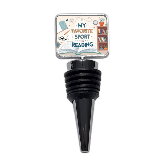 My Favorite Sport Is Reading Funny Wine Bottle Stopper