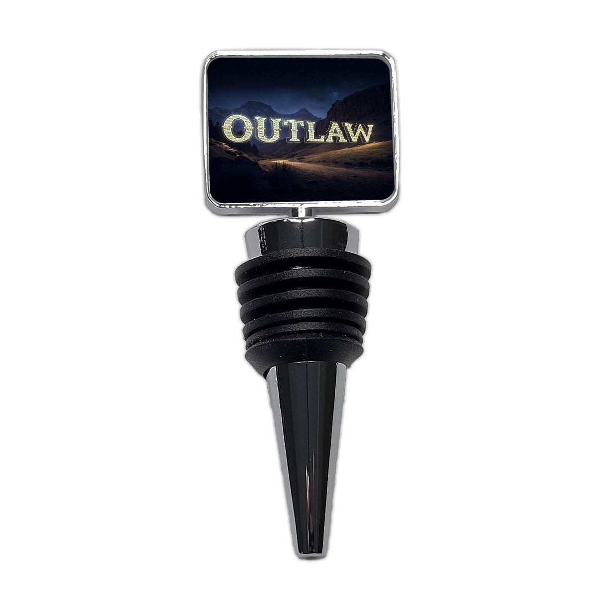 Outlaw Country Night Wine Bottle Stopper