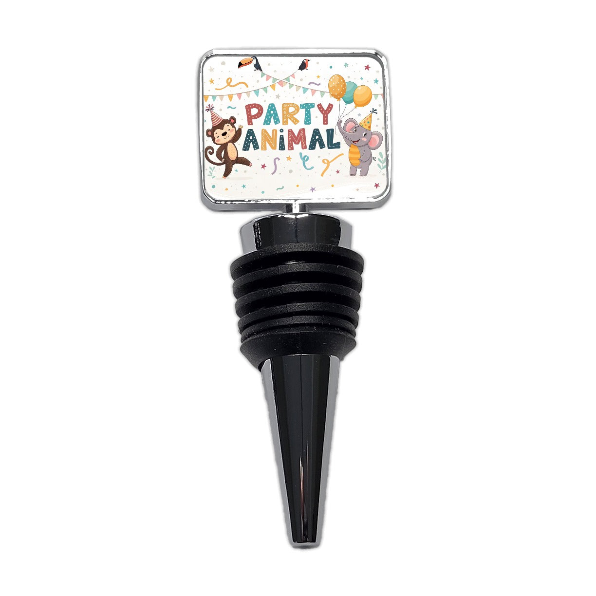 Party Animal Cute Funny Monkey Elephant Wine Bottle Stopper