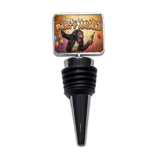 Party Animal Wild Drinking Monkey Wine Bottle Stopper
