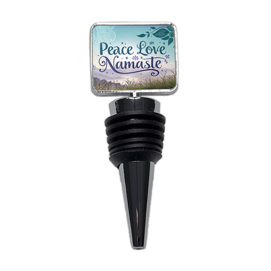 Peace Love Namaste Inspirational Wine Bottle Stopper