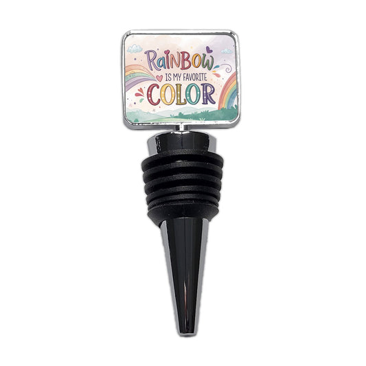 Rainbow Is My Favorite Color Wine Bottle Stopper