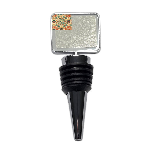 Tessellations Retro Geometric Pattern Wine Bottle Stopper