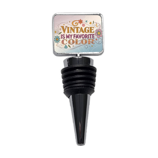 Vintage is My Favorite Color Retro Funny Wine Bottle Stopper
