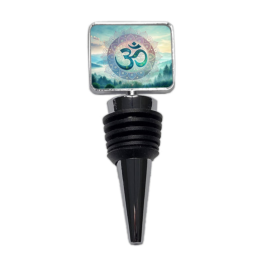 Yoga Om Aum Mandala Nature Symbol Wine Bottle Stopper