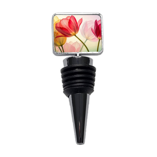 Abstract Tulips Wine Bottle Stopper