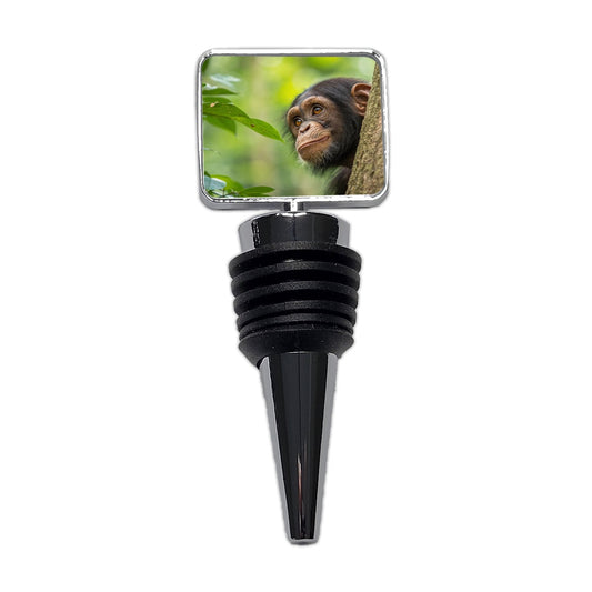 African Chimpanzee Safari Wildlife Wine Bottle Stopper