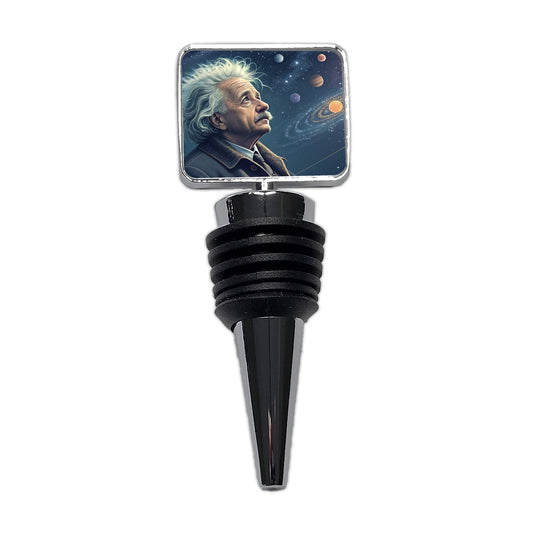 Albert Einstein Astronomy Wine Bottle Stopper