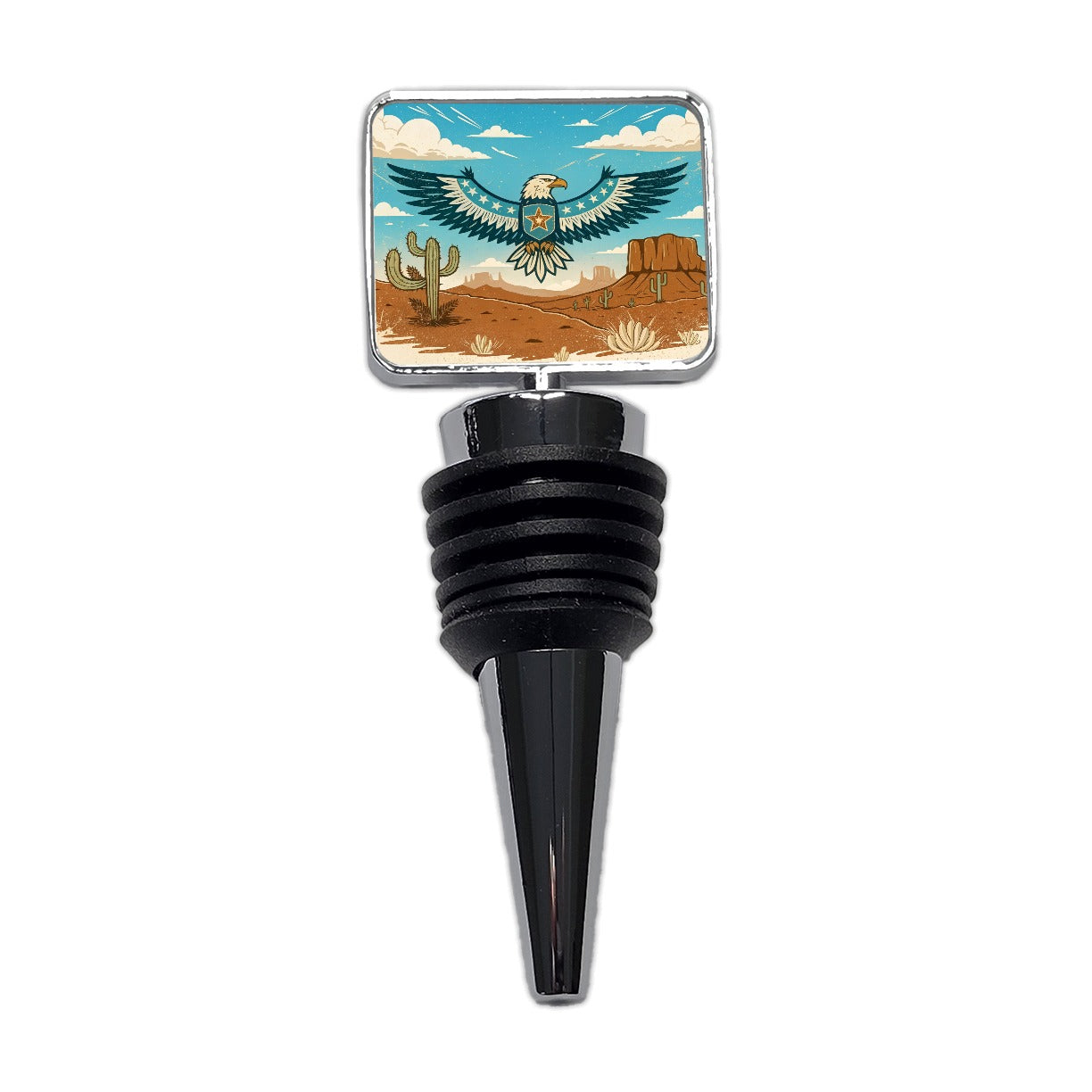 American Eagle Western Southwestern Wine Bottle Stopper