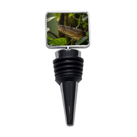 Anaconda Snake Close Up Wine Bottle Stopper