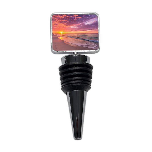 Beach Sunset Ocean Beautiful Wine Bottle Stopper