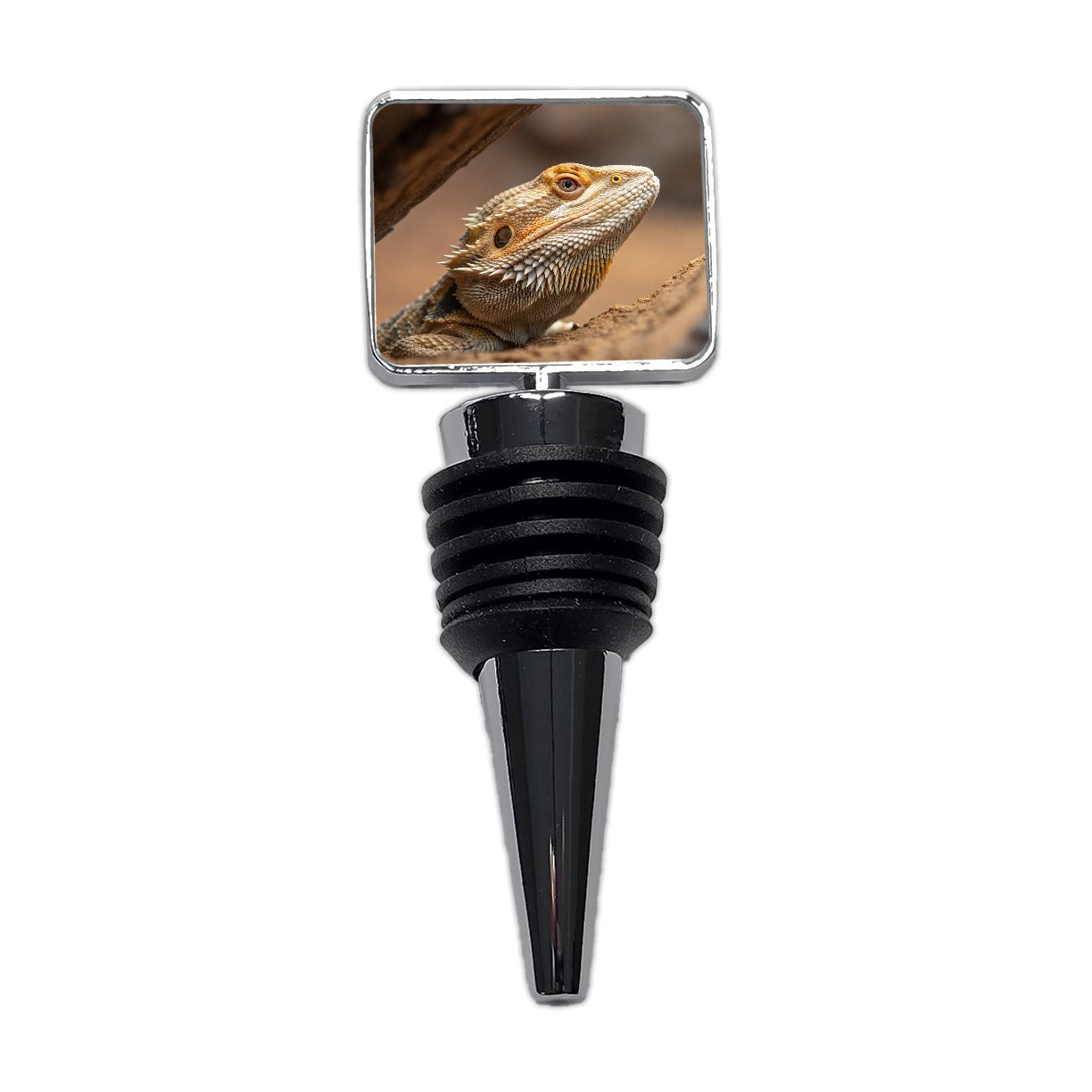 Bearded Dragon Lizard Wildlife Wine Bottle Stopper