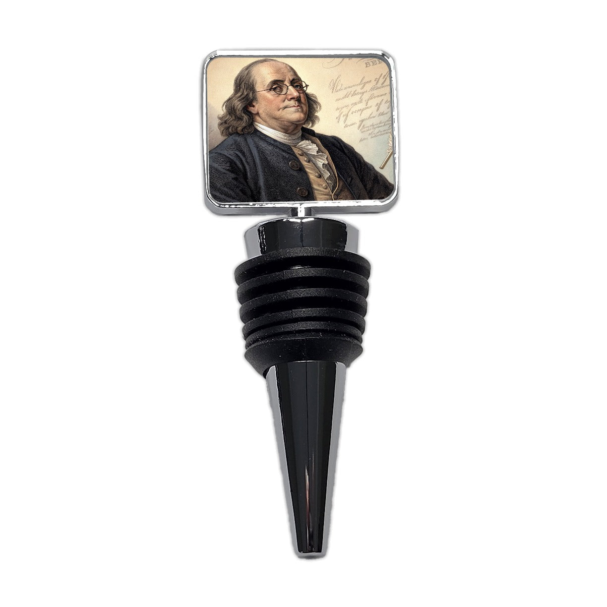 Benjamin Franklin American History Wine Bottle Stopper