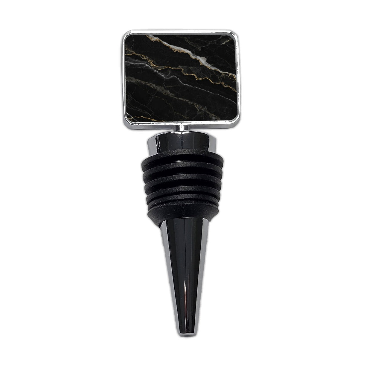 Black Marble Wine Bottle Stopper