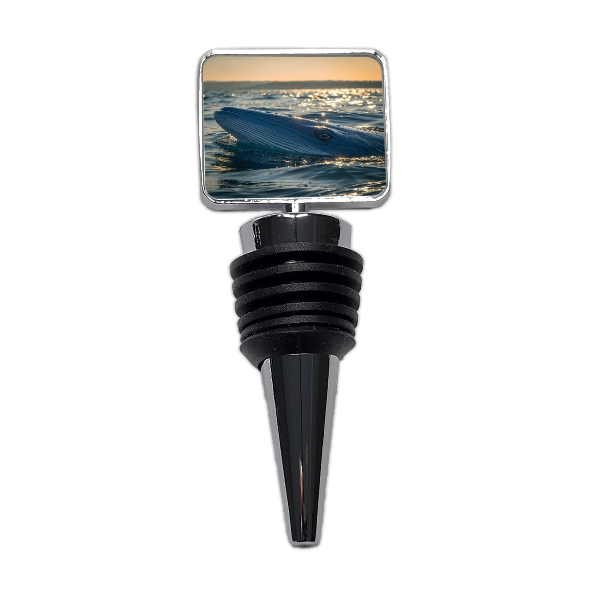 Blue Whale Ocean Wildlife Wine Bottle Stopper
