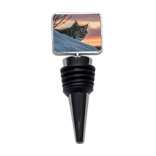 Canada Lynx At Sunset Wine Bottle Stopper