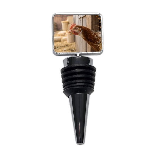 Chicken Barnyard Farm Life Wine Bottle Stopper