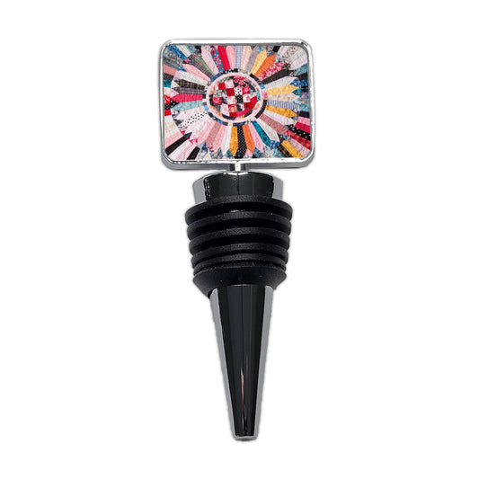 Circular Quilt Wine Bottle Stopper