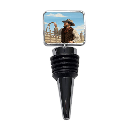 Cowboy Abraham Lincoln Wine Bottle Stopper
