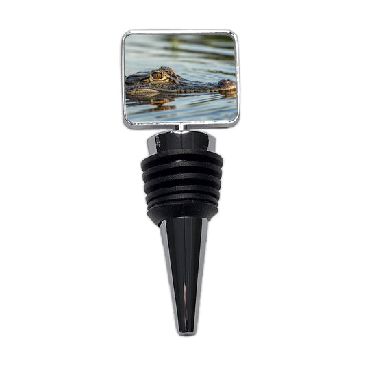 Crocodile In Water Wildlife Wine Bottle Stopper