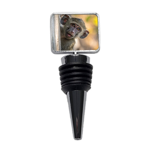 Curious Baboon Wildlife Nature Wine Bottle Stopper