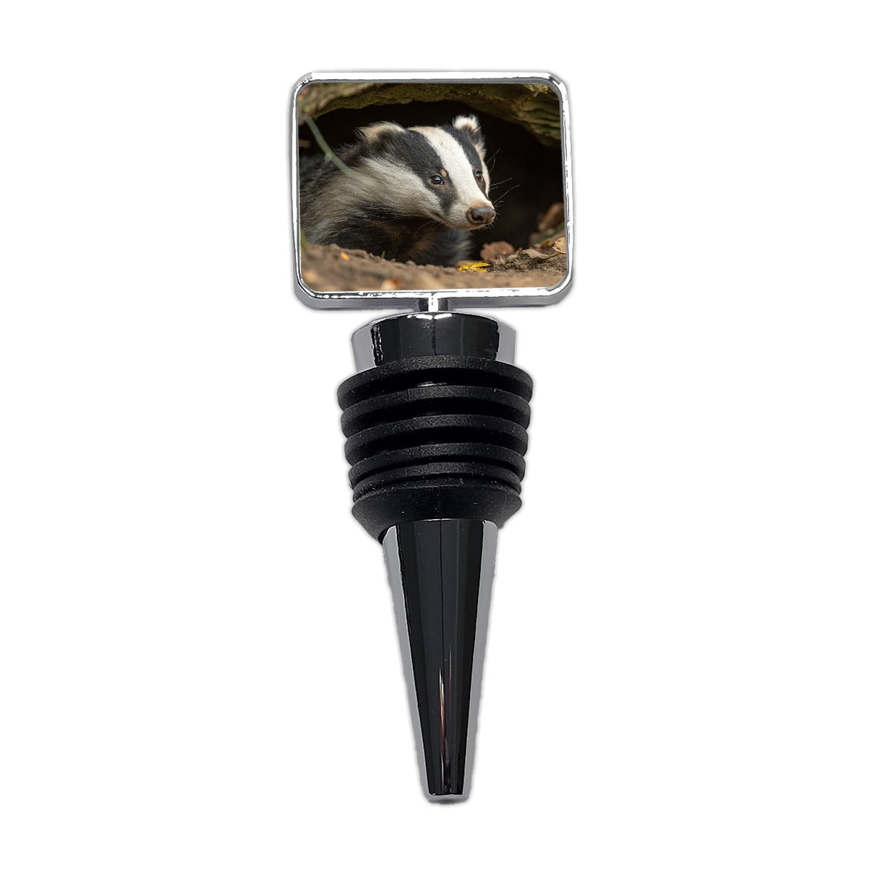 Curious Badger Wildlife Nature Wine Bottle Stopper