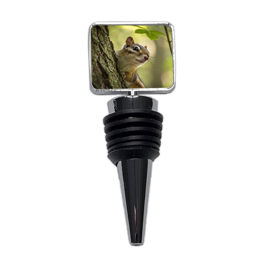 Curious Chipmunk Wildlife Nature Wine Bottle Stopper
