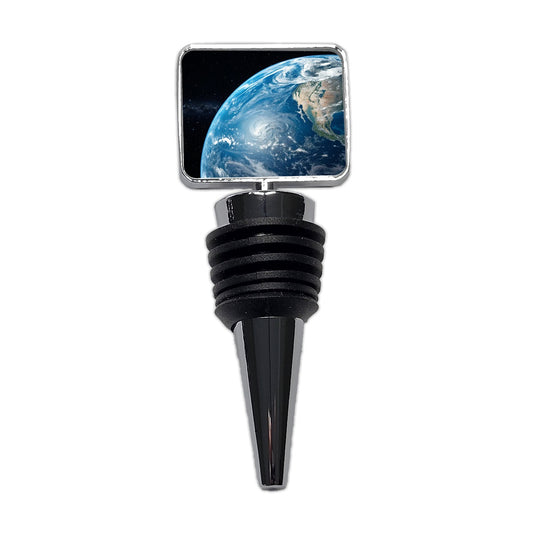 Earth from Space Wine Bottle Stopper