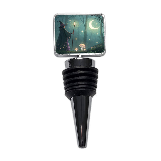Enchanted Forest Witch Scene Wine Bottle Stopper