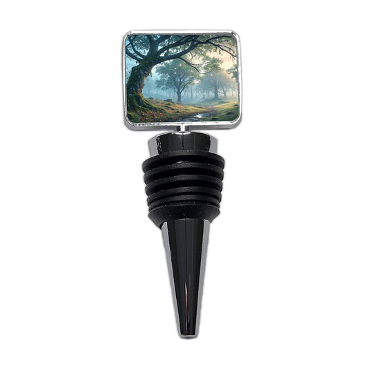 Enchanted Woodland Forest Landscape Wine Bottle Stopper