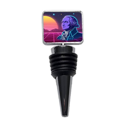 George Washington Synthwave Art Wine Bottle Stopper