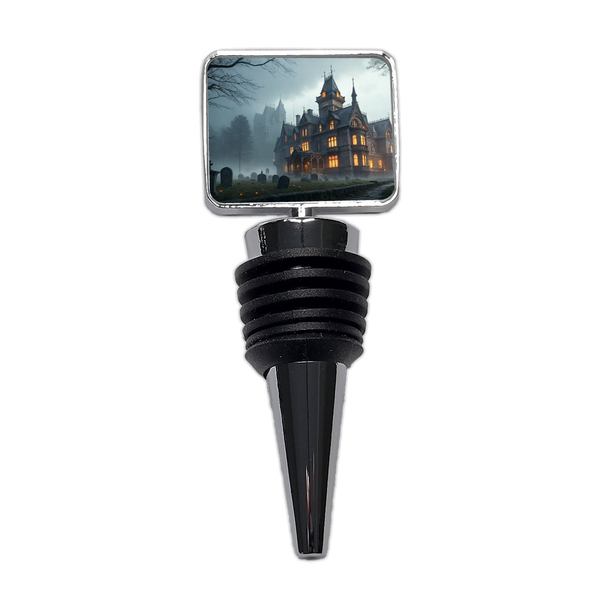 Haunted Victorian Mansion Halloween Wine Bottle Stopper