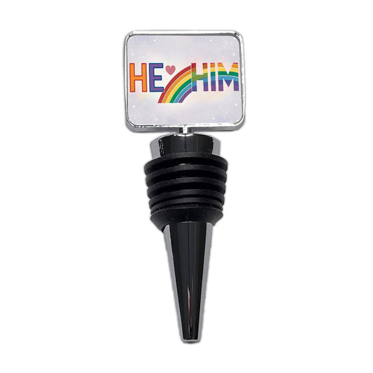 He Him Pride Love Wine Bottle Stopper