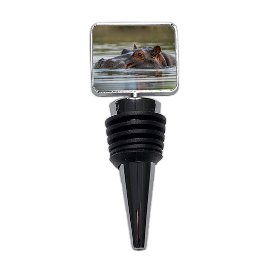 Hippo River Safari Wildlife Africa Wine Bottle Stopper