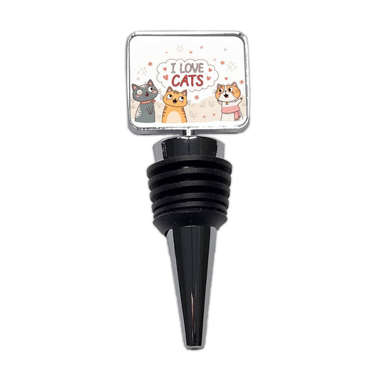 I Love Cats Cute Wine Bottle Stopper