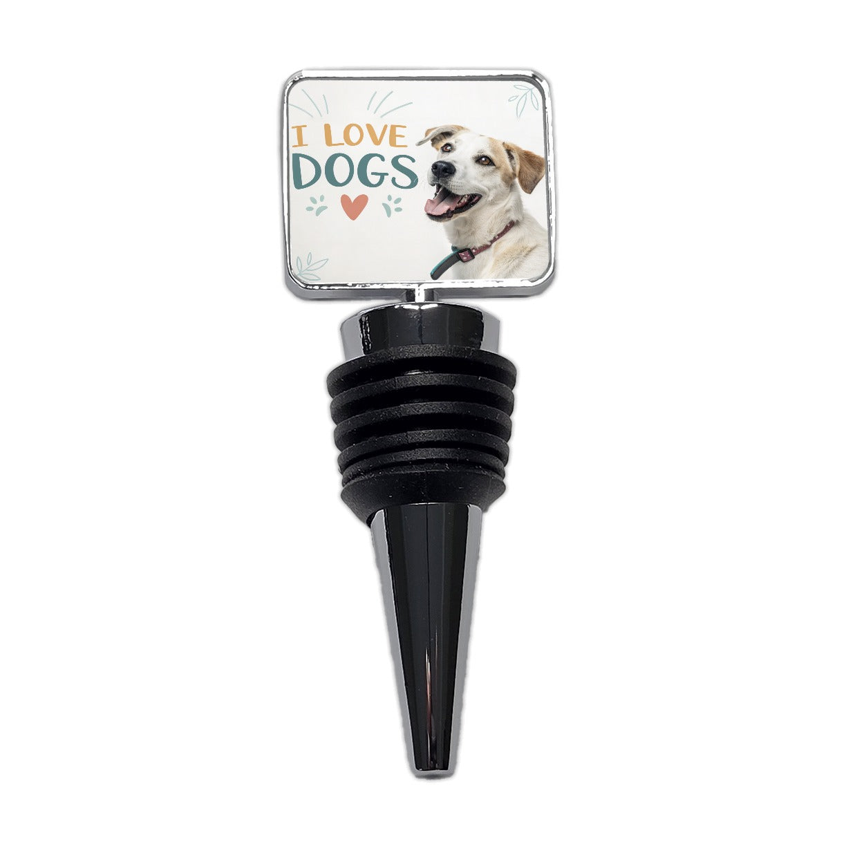 I Love Dogs Heart Wine Bottle Stopper