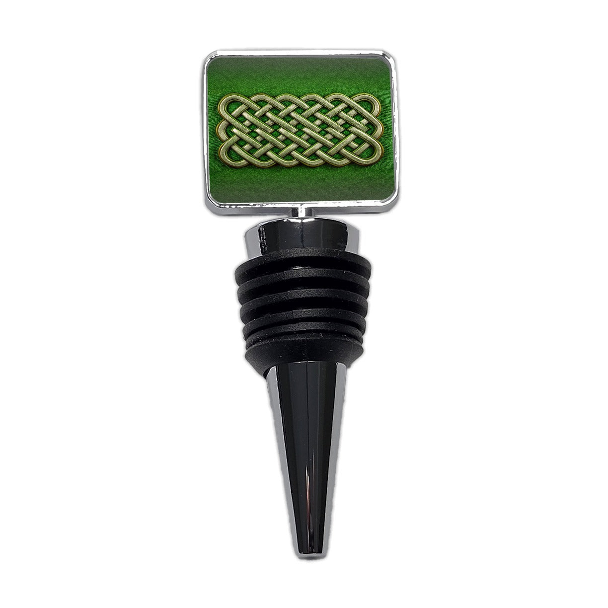 Irish Celtic Knot Green Wine Bottle Stopper