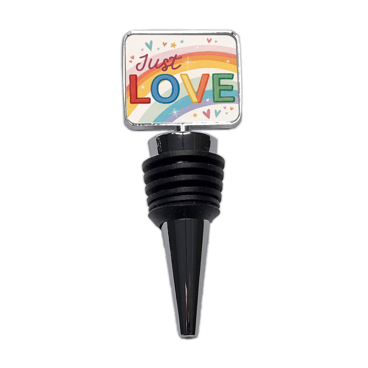 Just Love Rainbow Pride Wine Bottle Stopper