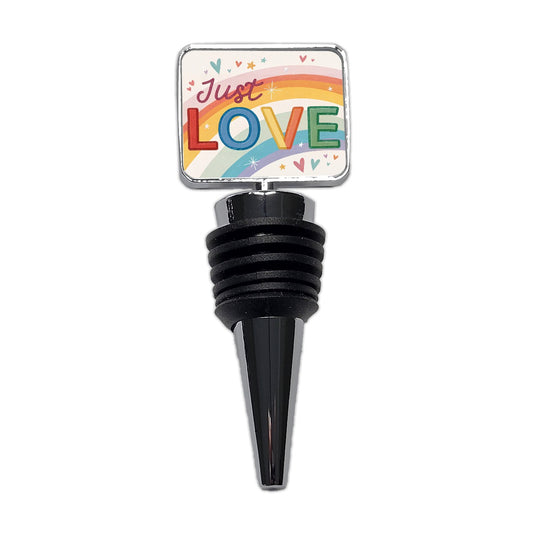Just Love Rainbow Pride Wine Bottle Stopper