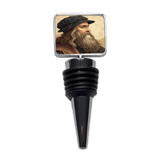 Leonardo da Vinci Inventor Wine Bottle Stopper
