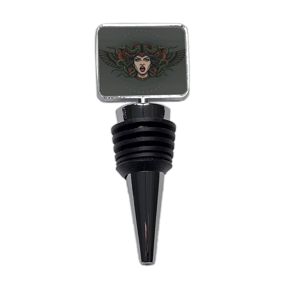 Medusa Gorgon Snake Tattoo Style Wine Bottle Stopper