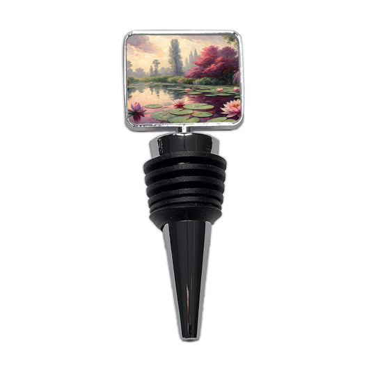 Monet Inspired Water Lilies Wine Bottle Stopper