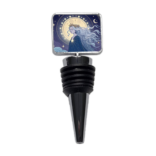 Moon Goddess Cosmic Tarot Wine Bottle Stopper