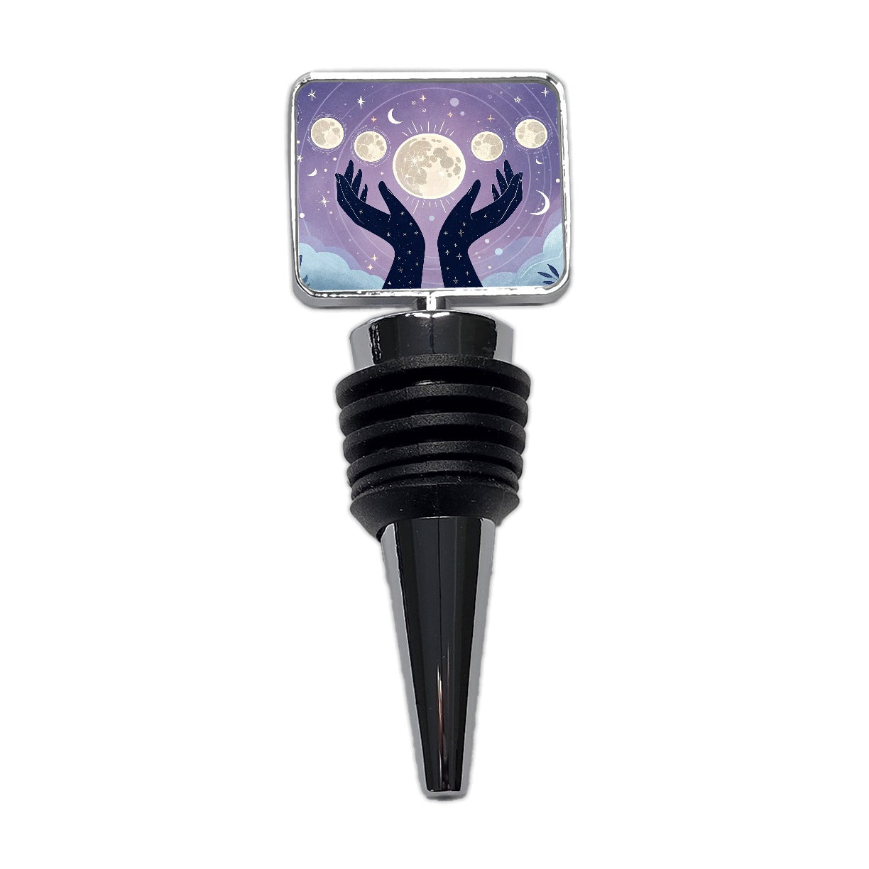 Mystical Moon Phases Wine Bottle Stopper