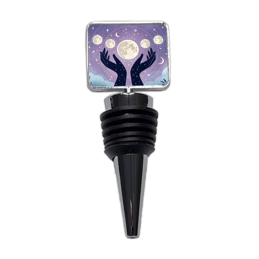 Mystical Moon Phases Wine Bottle Stopper