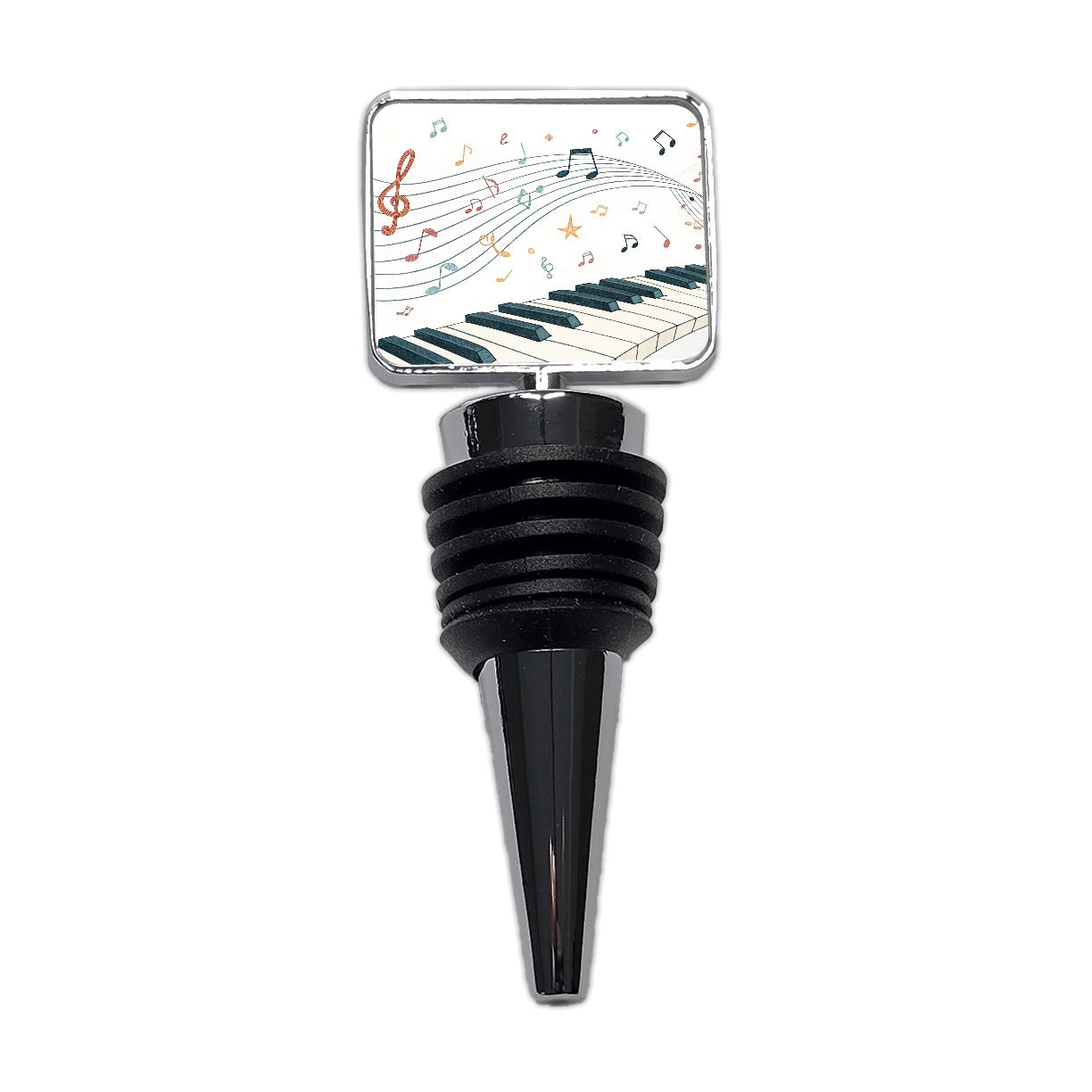 Piano Music Flow Wine Bottle Stopper