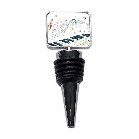 Piano Music Flow Wine Bottle Stopper
