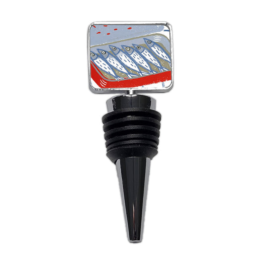 Sardines Fish In Tin Wine Bottle Stopper